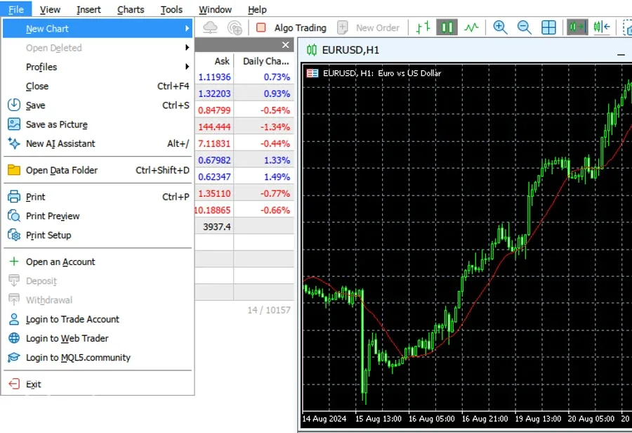 1 — In MetaTrader: File → Open Data Folder